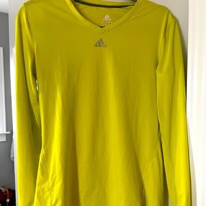 Neon yellow Adidas climalite long sleeved top